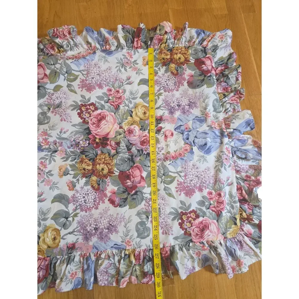 Ralph Lauren Allison Euro Sham Floral Ruffle 26x26 Grandmillennial Cottagecore